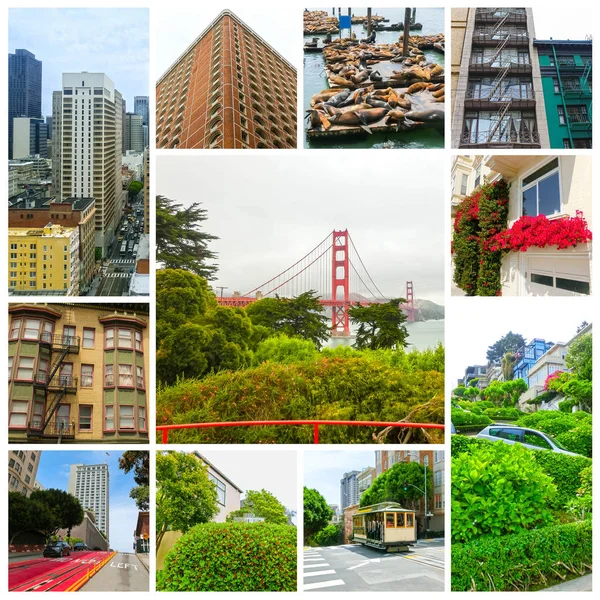 Paesaggio urbano di San Francisco con grattacieli del centro città — Foto Stock