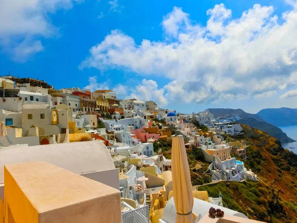 Vue Sur Mer Depuis Oia Beau Village Île Santorin Grèce — Photo