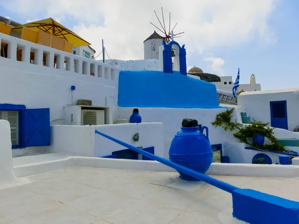 Vista Oia Aldeia Mais Bonita Ilha Santorini Grécia — Fotografia de Stock