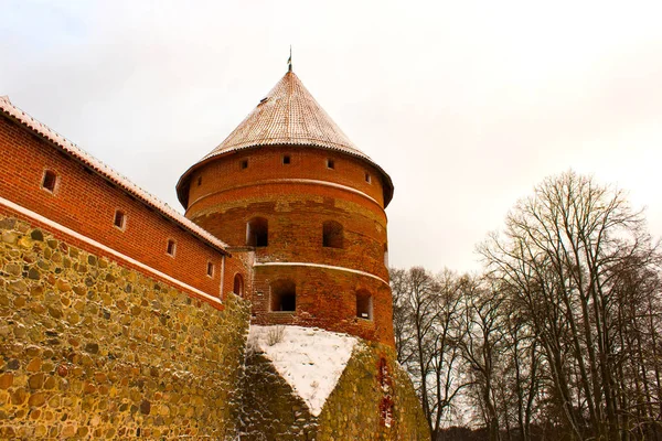 Castelo de Trakai no inverno — Fotografia de Stock