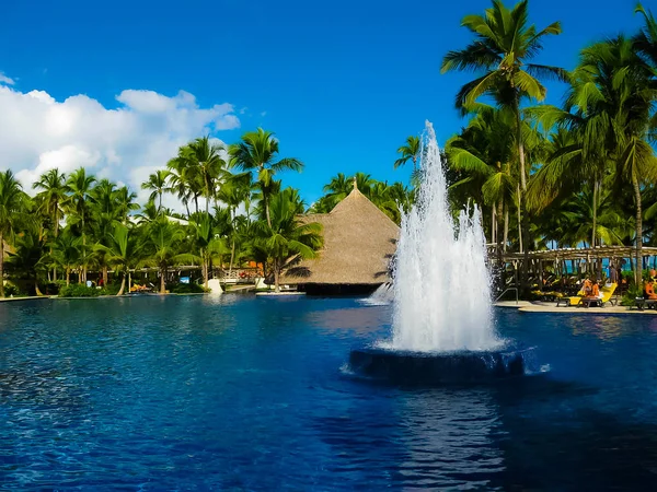 Punta Cana Dominican Republic February 2013 Ordinary Tourists Resting Barcelo — Stock Photo, Image