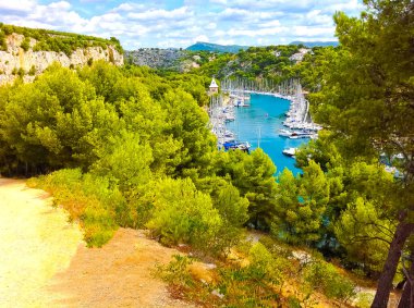 Calanque Marsilya ve Cassis, Provence, Fransa arasında