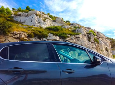 Offroad araba konsepti Dağları ile