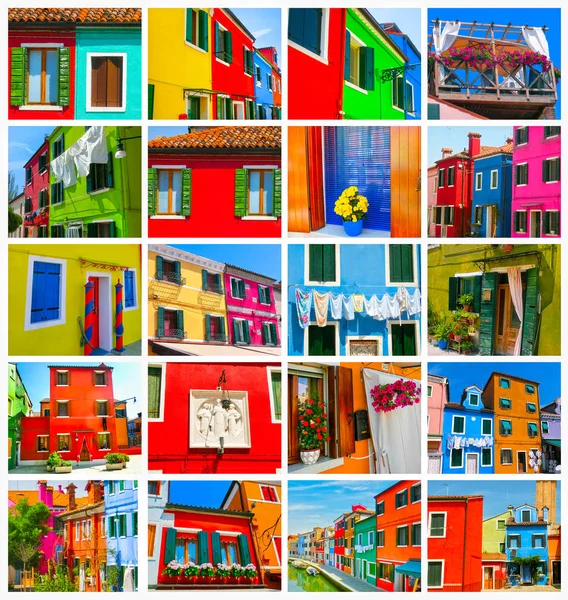 Collage de Burano, Venise — Photo