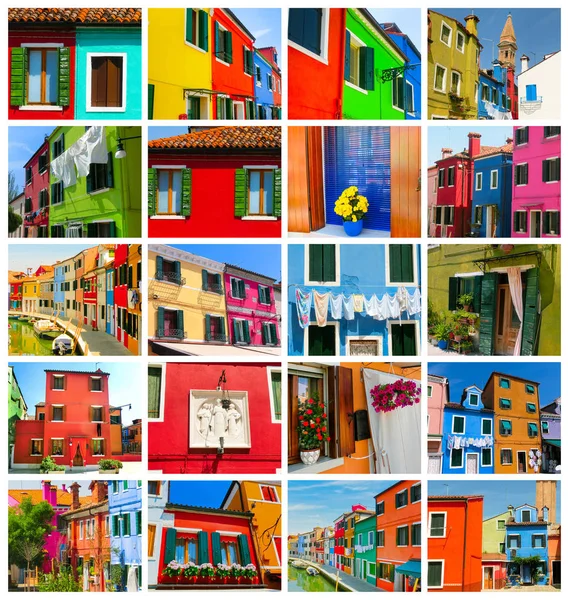 Collage de Burano, Venise — Photo