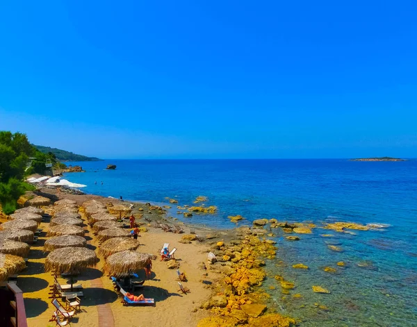 Playa Katakolon Grecia Día Soleado —  Fotos de Stock