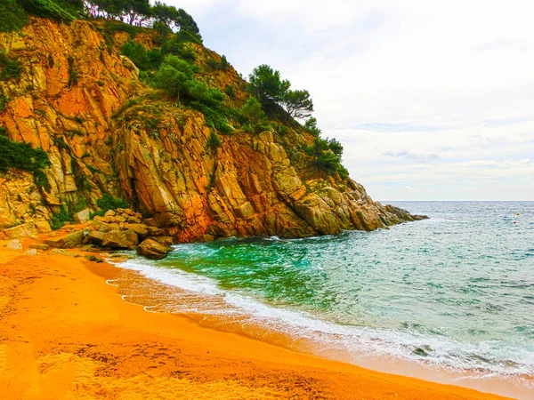 Vue Sur Plage Tossa Mar Costa Brava Espagne — Photo