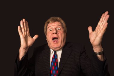 Siyah sürpriz üst düzey iş adamı