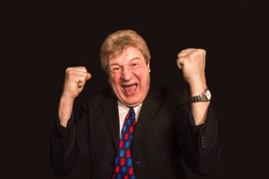 Mutlu üst düzey iş adamı