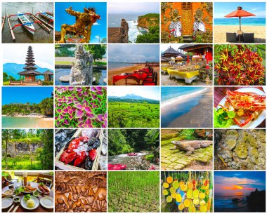 Bali Adası manzarasına sahip görüntülerden ayarla