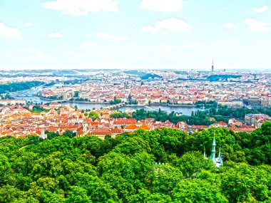 Yukarıdaki eski town, Prague, Çek Cumhuriyeti kiremitli çatıları için göster