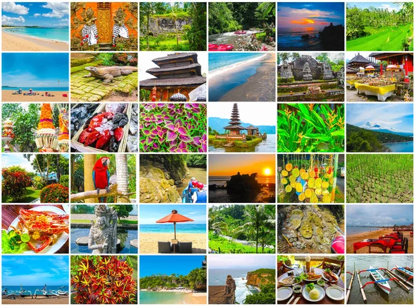 Set de imágenes con vistas a la isla de Bali — Foto de Stock