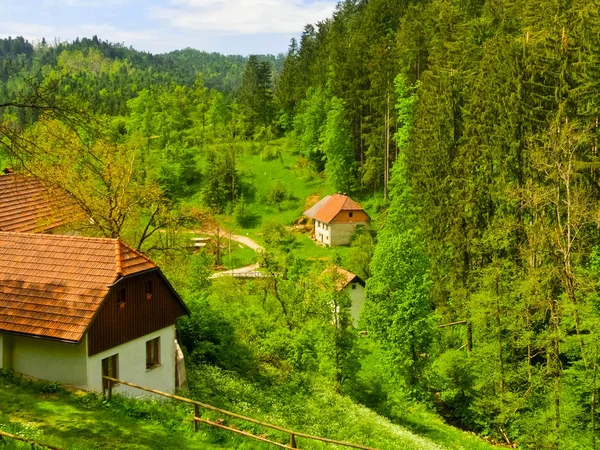 Gård Hus Bergsområdet Nära Postojna Slovenien — Stockfoto