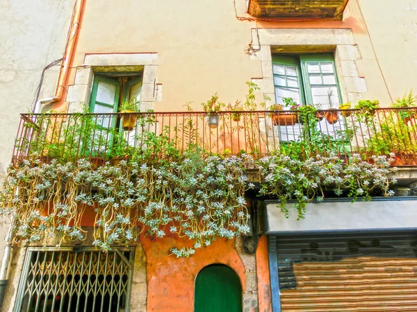 Old Town Pals Girona Catalonia Spain Balcony — Stock Photo, Image