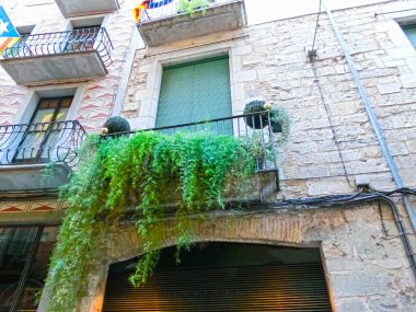 Eski Şehir, sarsak, Girona, İspanya, İspanya. Balkon