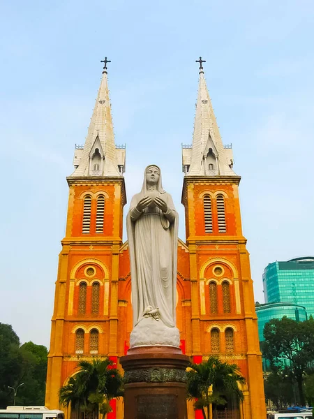 Notre Dame Katedrali Bazilikası Vietnam Chi Minh City — Stok fotoğraf
