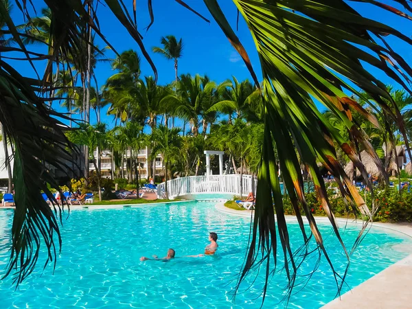 Punta Cana República Dominicana Fevereiro 2013 Turistas Comuns Descansando Hotel — Fotografia de Stock