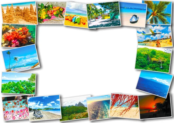 Collage desde las vistas de las playas del Caribe — Foto de Stock