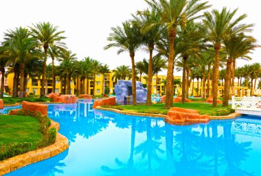 Sharm El Sheikh, Mısır - 13 Nisan 2017: Beş lüks otel Rixos Seagate Sharm yıldız