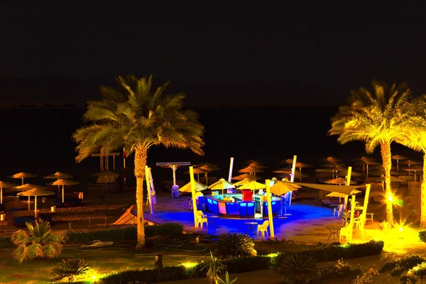 埃及沙姆沙伊赫 2017年4月7日 2017年4月7日 在埃及沙姆沙伊赫 晚上在巴塞罗那地兰沙姆沙伊赫5星级的豪华酒店夜景 — 图库照片