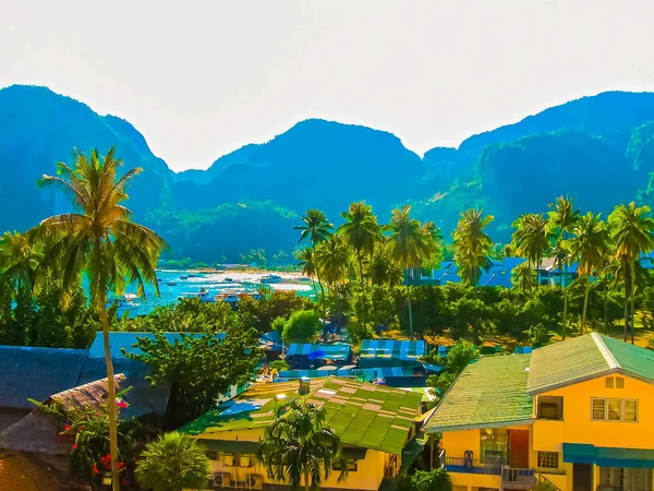 Blurred Post Production Image Tropical Landscape Phi Phi Island Thailand — Stock Photo, Image
