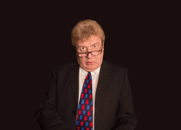 The Senior Business Man with glasses — Stock Photo, Image