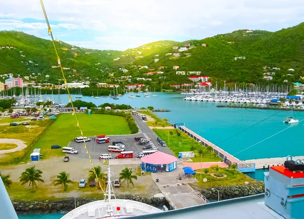 Vista Desde Crucero Hasta Puerto Isla Tortola Las Islas Vírgenes — Foto de Stock