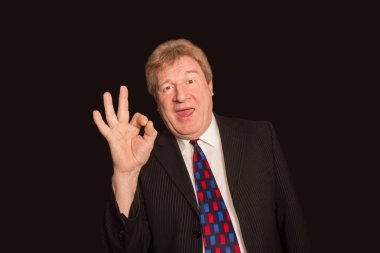 Mutlu üst düzey iş adamı