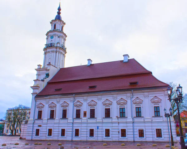 Vista Del Ayuntamiento Casco Antiguo Kaunas Lituania —  Fotos de Stock