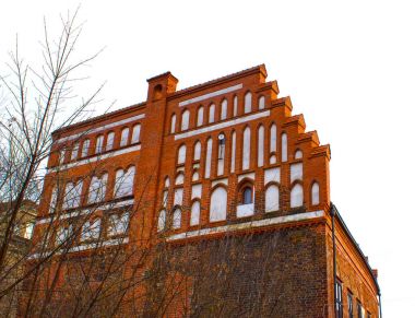 Old Town Kaunas'deki / daki sokak eski evde fasade