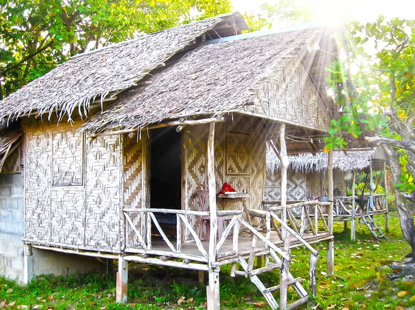 De traditionele bamboe huisjes in Thailand — Stockfoto