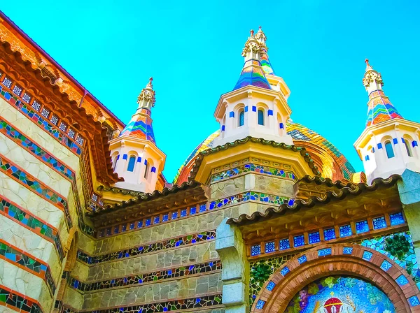 Uitzicht op de prachtige kerk Lloret de Mar, Spanje. — Stockfoto