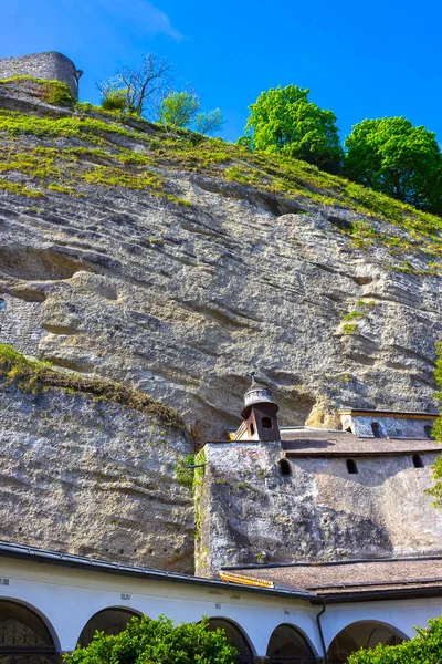 Salzburgo Áustria Maio 2017 Fortaleza Hohensalzburg Salzburgo Áustria Dia Ensolarado — Fotografia de Stock