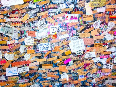 Aşık duvar verona İtalya, büyük duvar grafiti grafiti üzerine