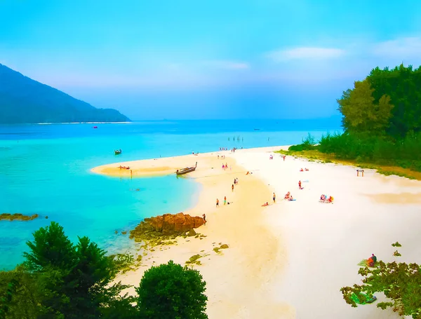 Kho Lipe, Satun, Tajlandia - Taksówka na plaży — Zdjęcie stockowe