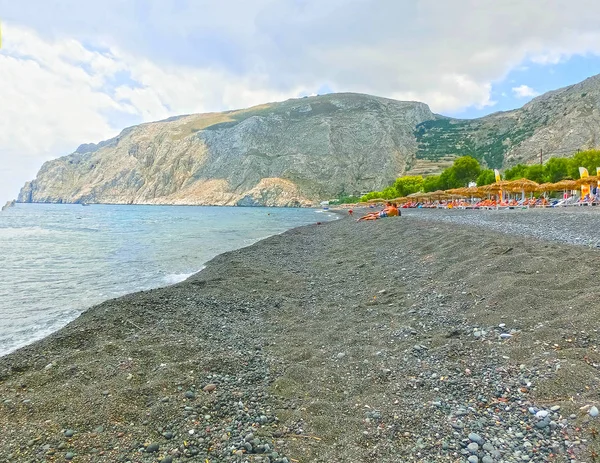 Strand von Perissa, Santorini, Griechenland — Stockfoto