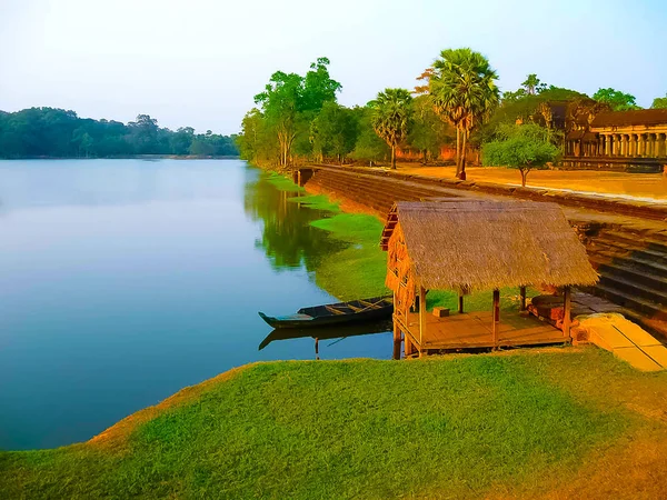 Angkor wat tempio, siem mietere, cambogia — Foto Stock