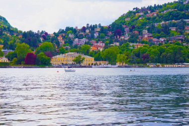 Como Gölü, Bellagio, İtalya görünümünü.