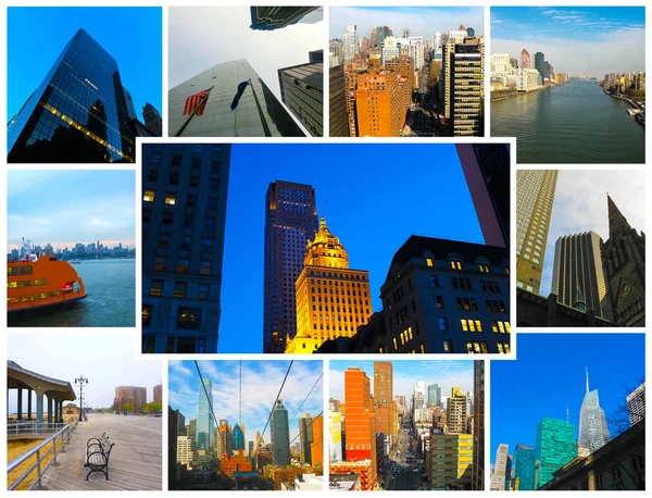Nueva York Vista de Manhattan con rascacielos —  Fotos de Stock