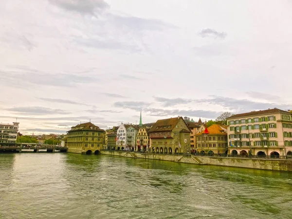 Zurich Suisse Mai 2017 Vue Sur Zurich Rivière Limmat Suisse — Photo