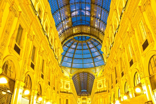 Skleněná Kopule Galleria Vittorio Emanuele Miláně Itálii — Stock fotografie