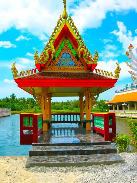Pagoda Buddista Parte Del Complesso Del Tempio Wat Plai Laem — Foto Stock