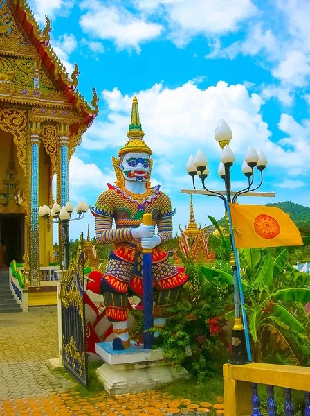 Pagoda Buddista Parte Del Complesso Del Tempio Wat Plai Laem — Foto Stock