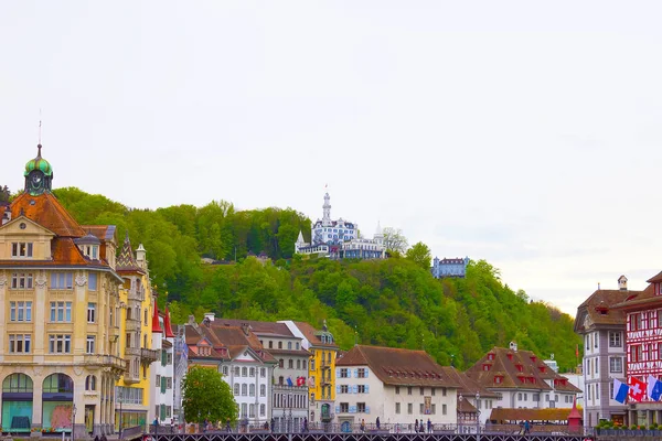 Cityscape Cidade Velha Lucerna Suíça — Fotografia de Stock