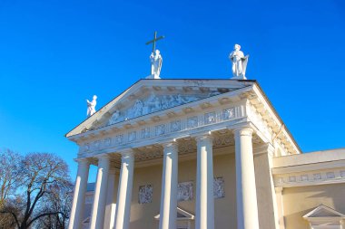 Cephe katedral Kilisesi eski şehir Vilnius, Litvanya.