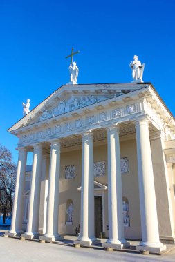 Cephe katedral Kilisesi eski şehir Vilnius, Litvanya.