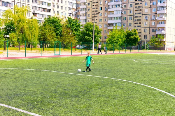 Kiev, Ukrayna - 21 Mayıs 2017: Futbol futbol sahası