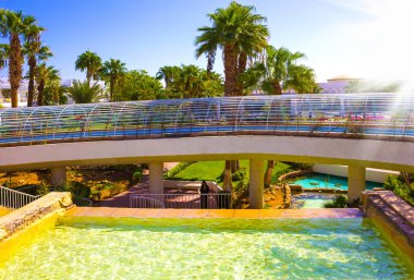 Sharm El Sheikh, Mısır - 26 Eylül 2017: Bina ve alan otel Monter Carlo Resort Sharm El Sheikh