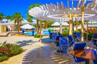 Sharm El Sheikh, Mısır - 26 Eylül 2017: Bina ve alan otel Monter Carlo Resort Sharm El Sheikh