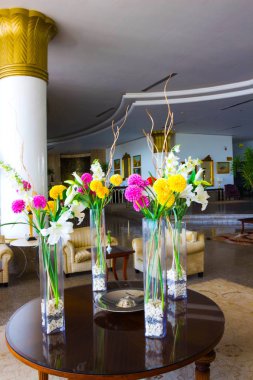 Sharm El Sheikh, Mısır - 26 Eylül 2017: Monter Carlo Sharm Resort ve Spa lobbi